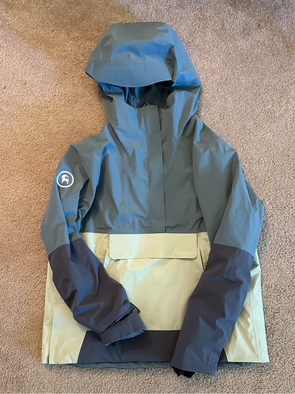 Backcountry Last Chair Insulated Stretch Anorak in Goblin Blue/Reseda/Turbulence